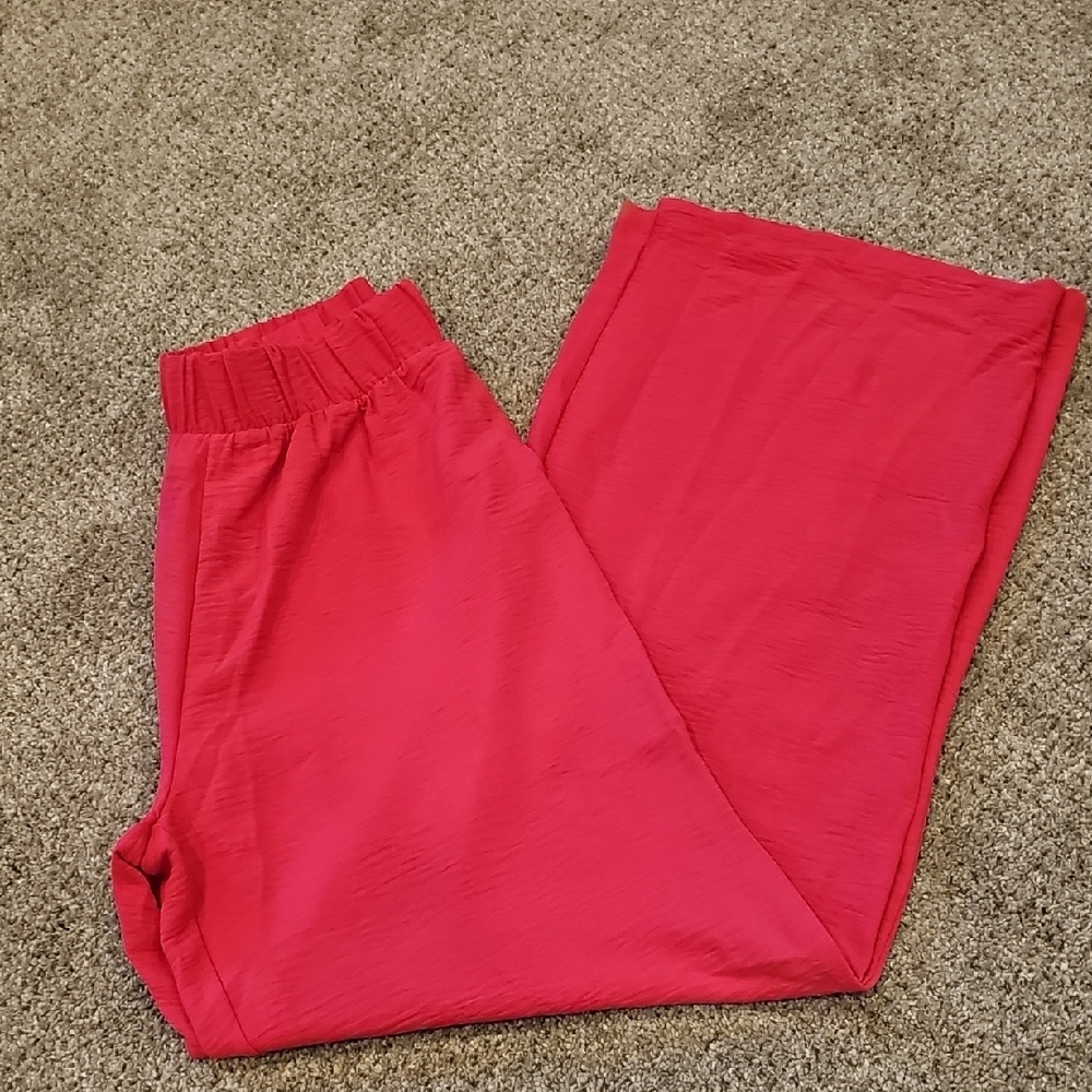Lularoe Hot Pink Straight Leg Pull On JoJo Pant. NWT!